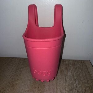 BOGG BAG Pink Silicone Cup Holder Key Card Holder
